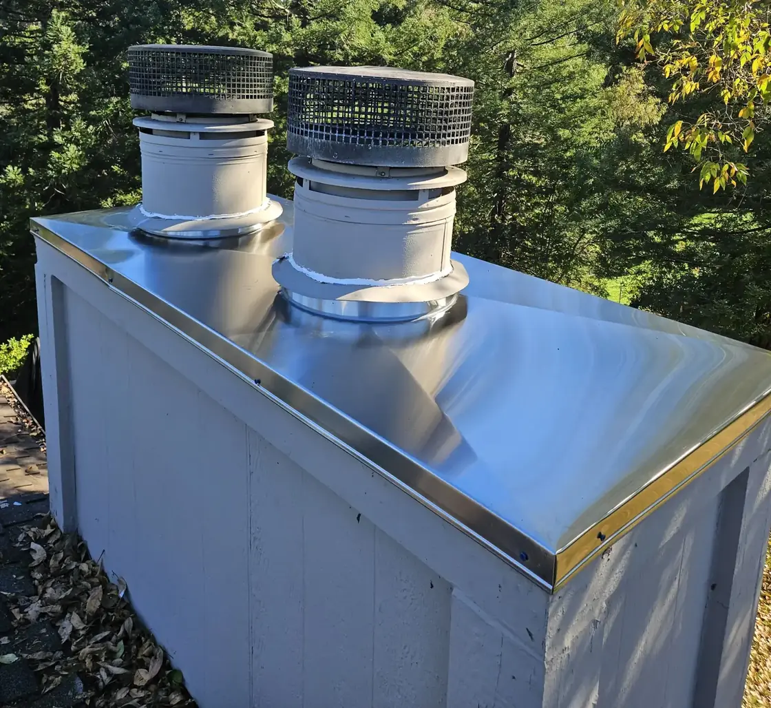 Chimney chase after stainless cover replacement